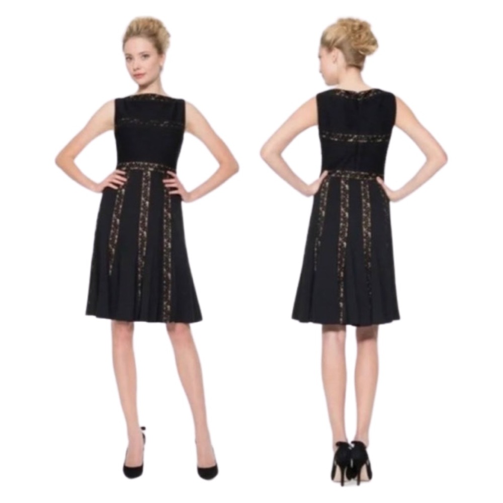 Tadashi Shoji jersey fit Flare midi dress